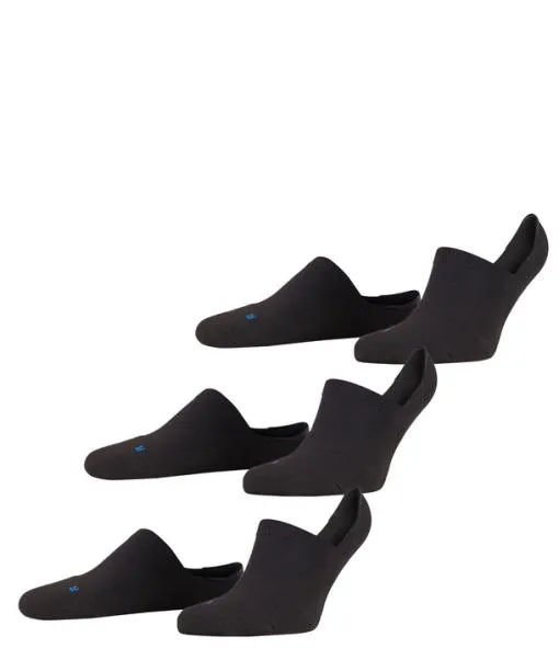 WomenMen Cool Kick 3Pack Unisex No Show Socks Black FALKE No Show Socks