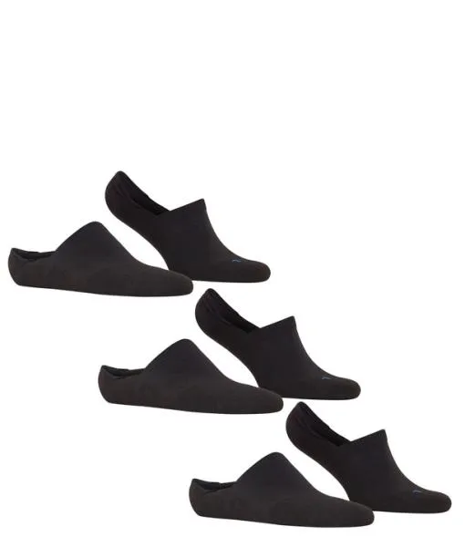 WomenMen Cool Kick 3Pack Unisex No Show Socks Black FALKE No Show Socks