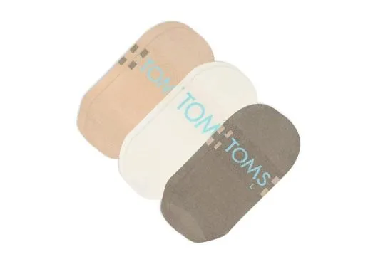 WomenMen Ultimate No Show Socks Mixed Neutral 3 Pack Nautral Multi TOMS Socks