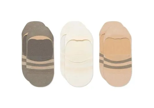 WomenMen Ultimate No Show Socks Mixed Neutral 3 Pack Nautral Multi TOMS Socks