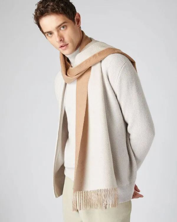 WomenMen Unisex Doubleface Woven Cashmere ScarfIn Dark Tan Brown Dark Tan Brown NPeal Cashmere Scarves