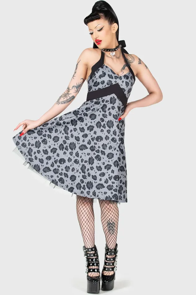 Women Midi Killstar Backseat Bingo Skater Dress