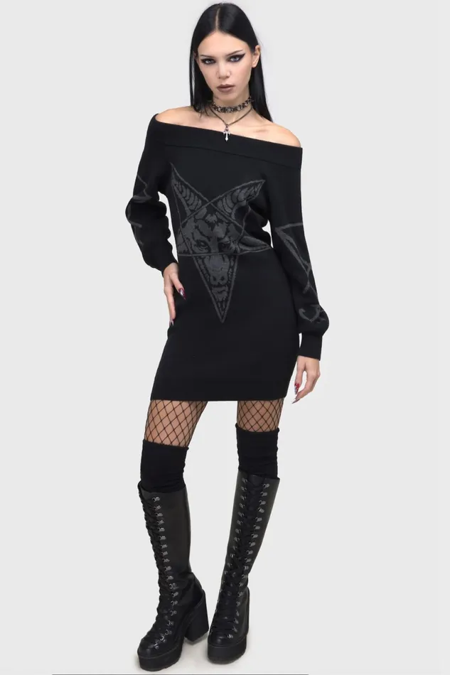 Women Midi Killstar Demontorn Sweater Dress