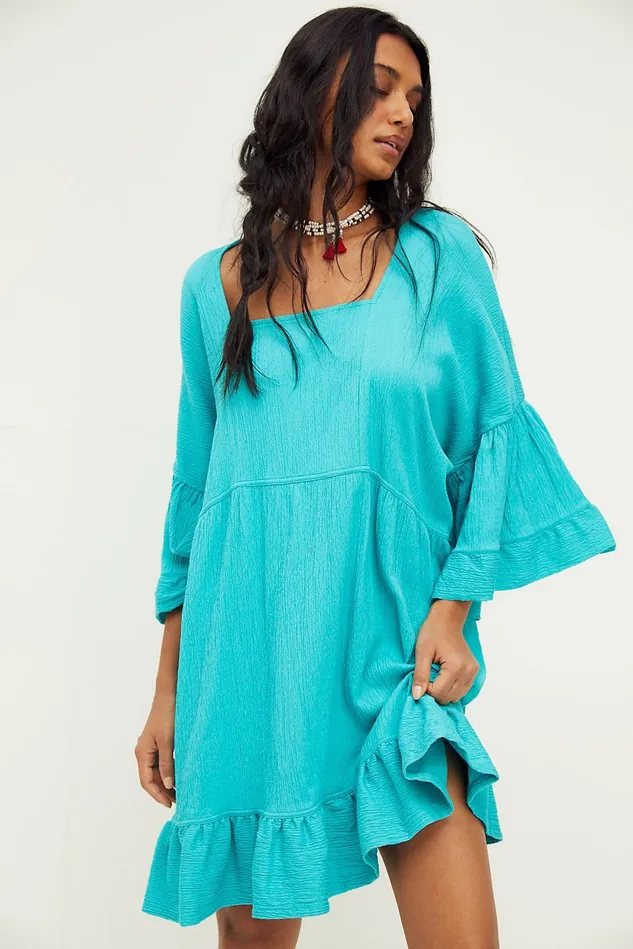 Women Mini Dresses Free People El Mar Mini Dress Tahiti Breeze