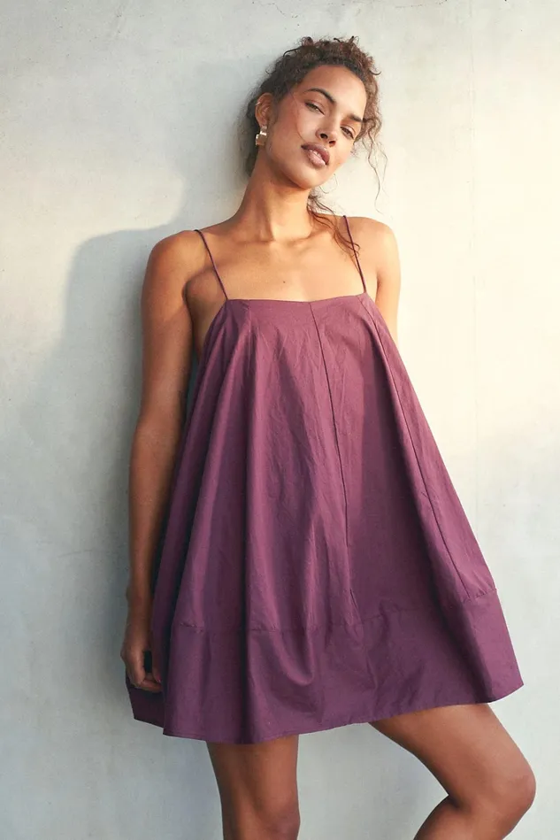 Women Mini Dresses Free People Struttin039 Mini Dress Plum Jam