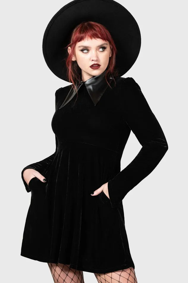 Women Mini Killstar Cathedral II Skater Dress B