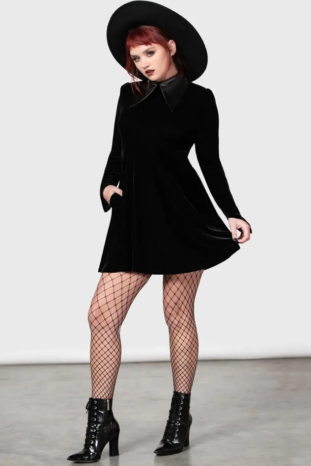 Women Mini Killstar Cathedral II Skater Dress B
