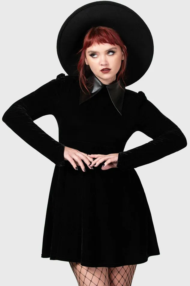 Women Mini Killstar Cathedral II Skater Dress B