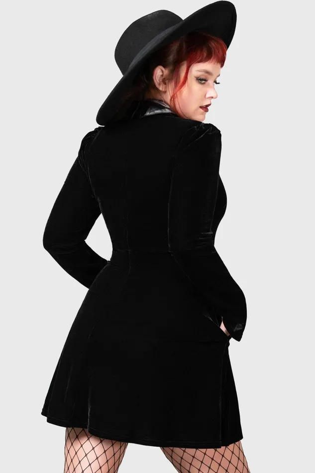 Women Mini Killstar Cathedral II Skater Dress B