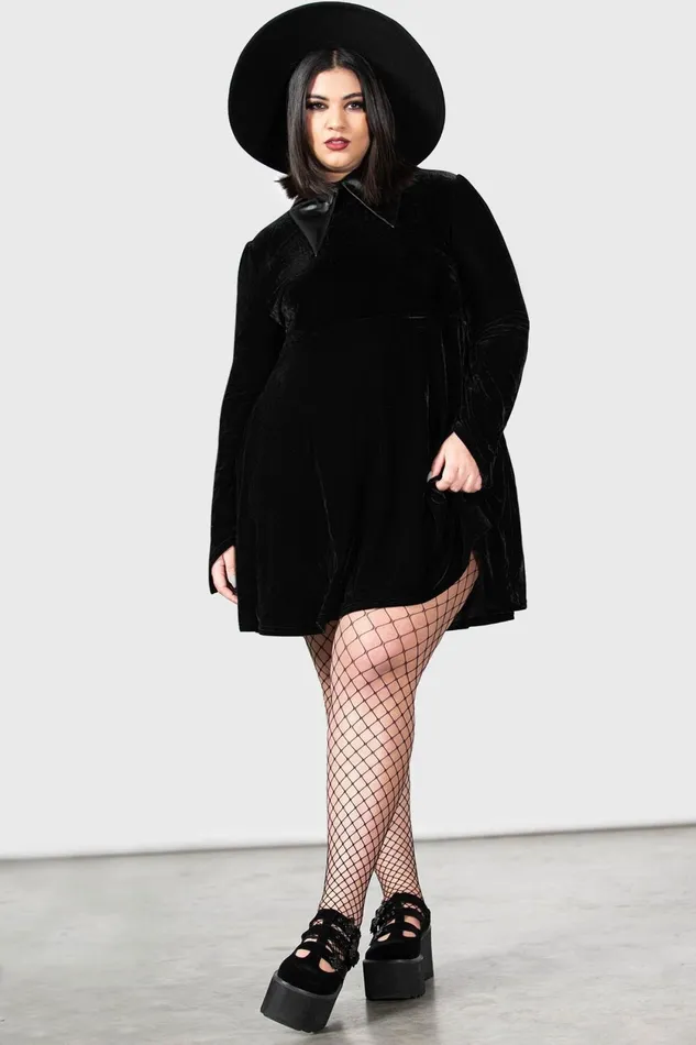 Women Mini Killstar Cathedral II Skater Dress B