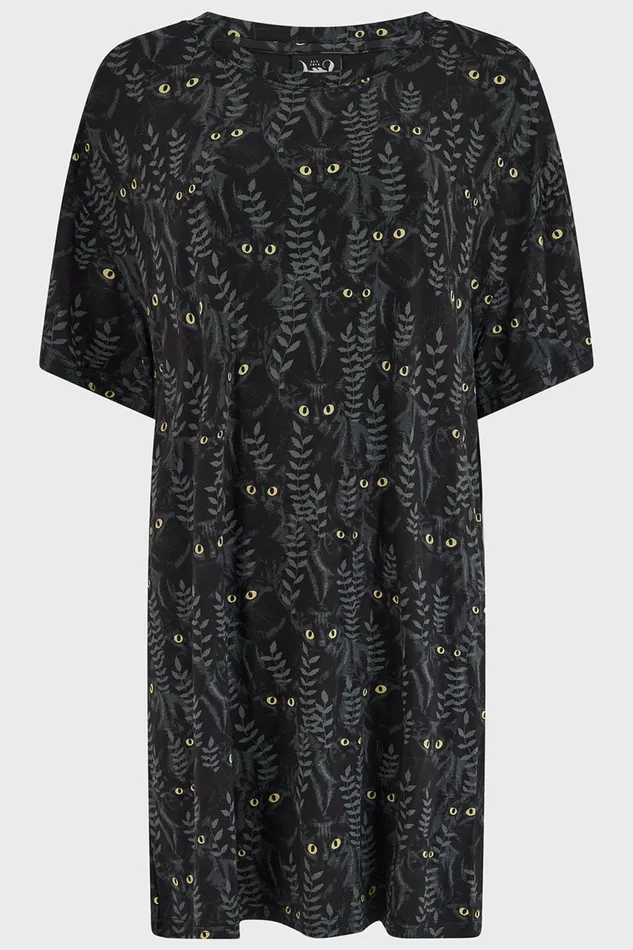 Women Mini Killstar Familiar Woods TShirt Dress