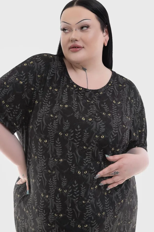 Women Mini Killstar Familiar Woods TShirt Dress