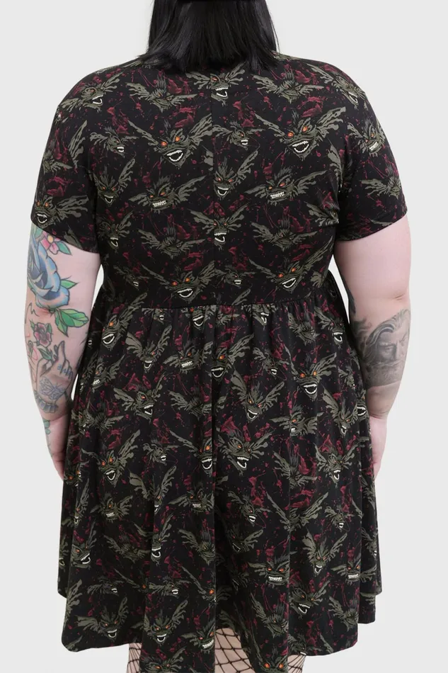 Women Mini Killstar Gremlins After Midnight Skater Dress