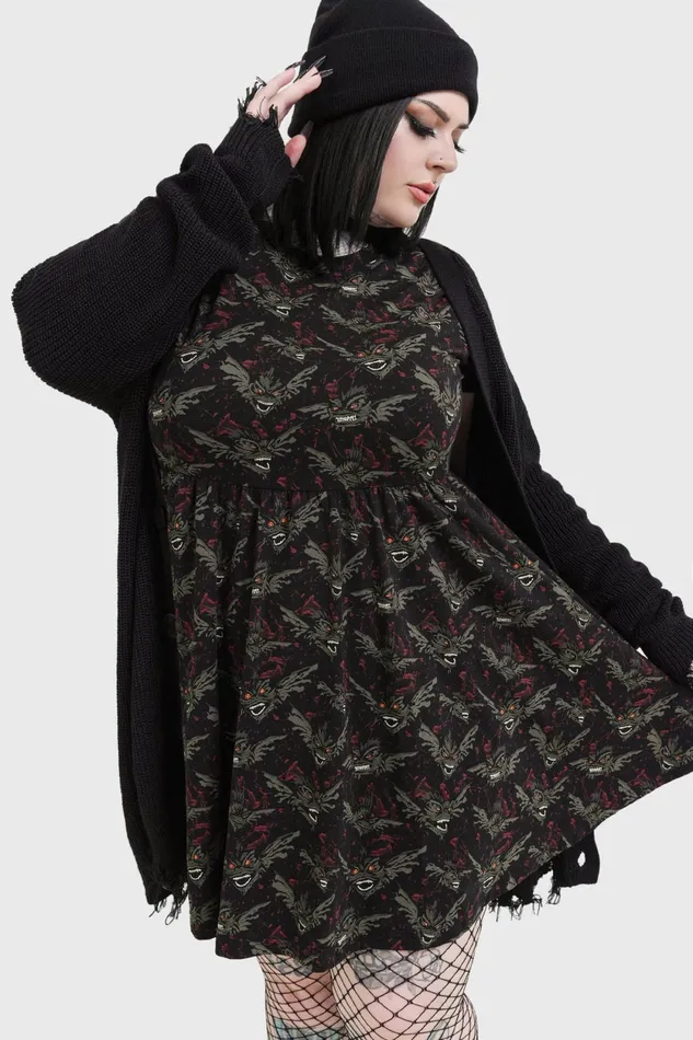 Women Mini Killstar Gremlins After Midnight Skater Dress