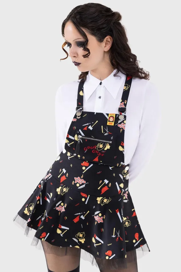 Women Mini Killstar It039s Time To Play Pinafore Dress