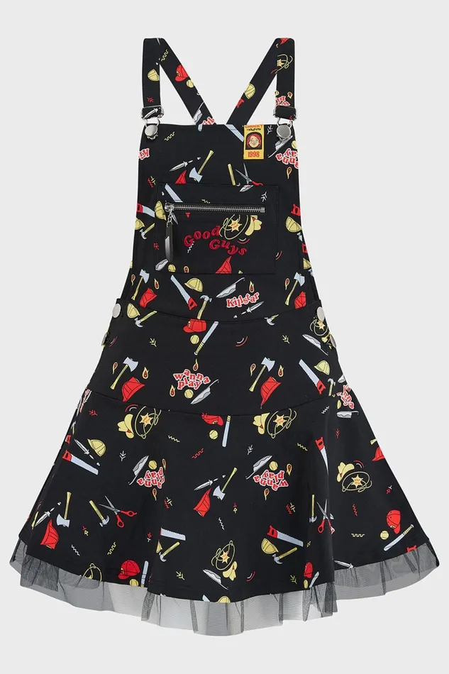 Women Mini Killstar It039s Time To Play Pinafore Dress