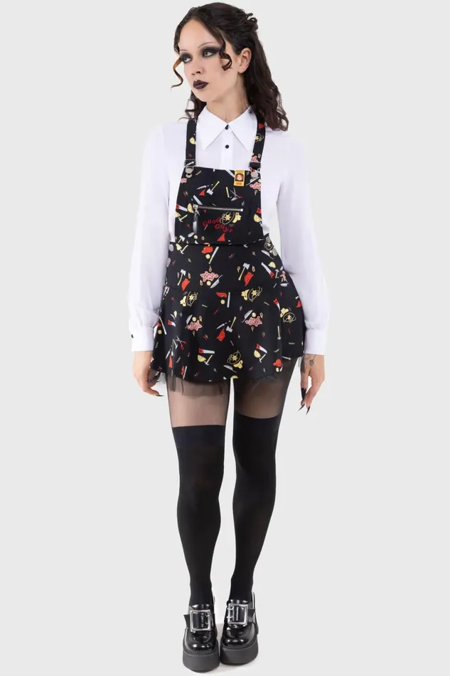 Women Mini Killstar It039s Time To Play Pinafore Dress