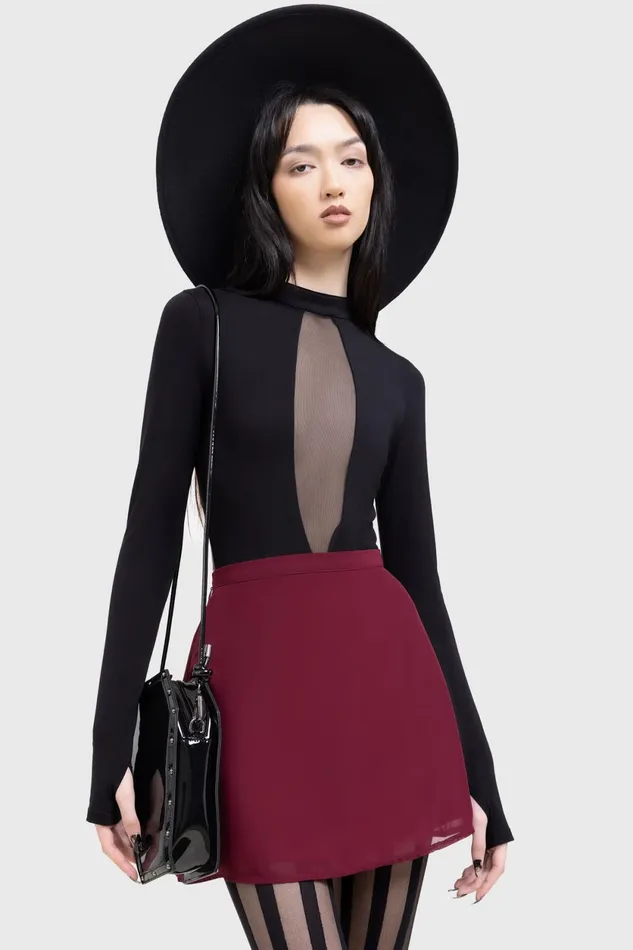 Women Mini Skirts Killstar Crimson Oracle Skirt