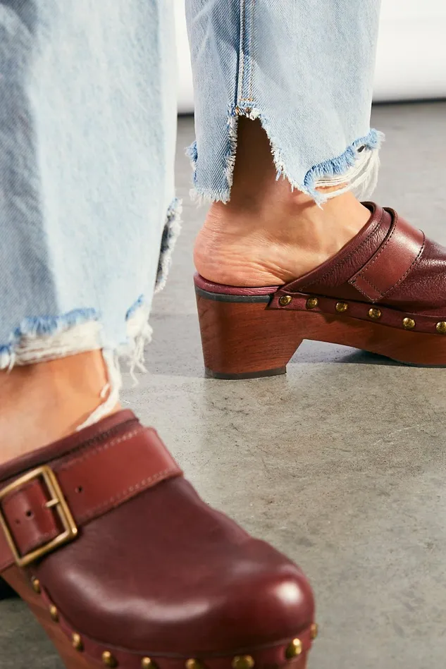 Women Mules Free People Culver City Clogs Mahogany