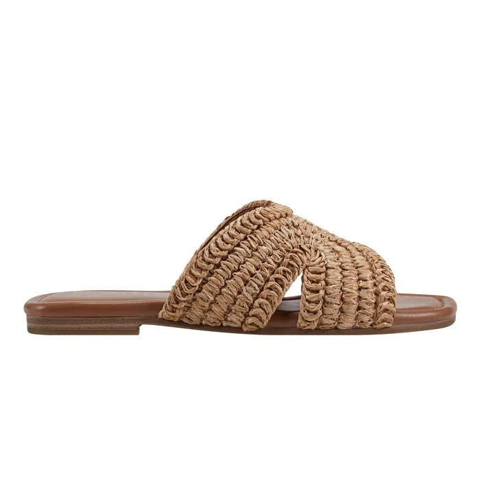 Women Narda Flat Sandal Natural Marc Fisher Sandals