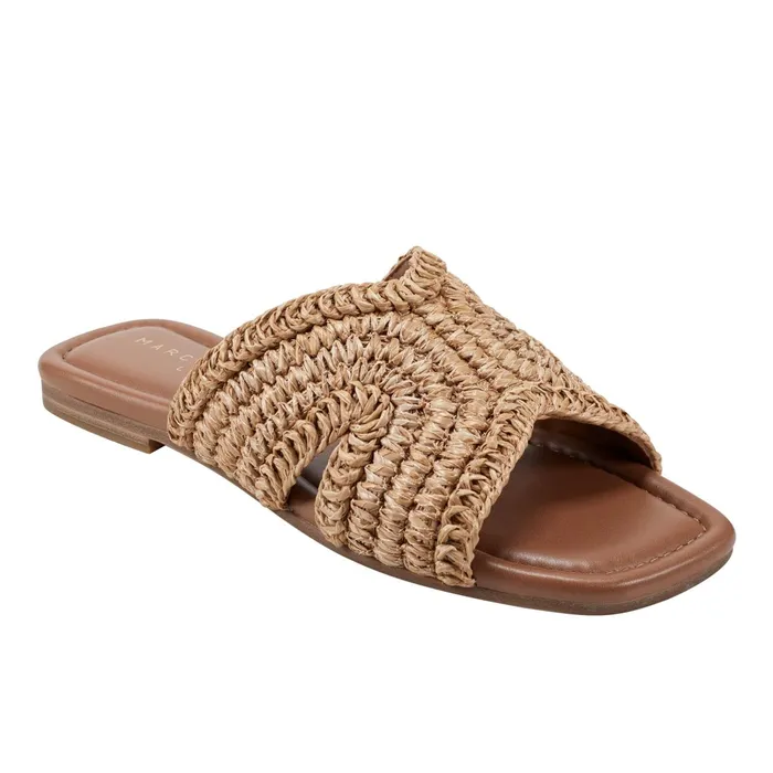 Women Narda Flat Sandal Natural Marc Fisher Sandals