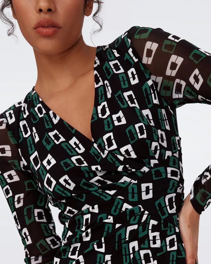 Women Nevine Dress Chain Spots Black DVF Dresses