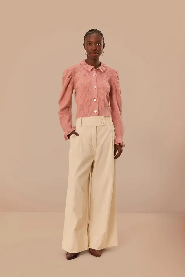 Women OffWhite Double Waistband Pants Offwhite FARM Rio Pants