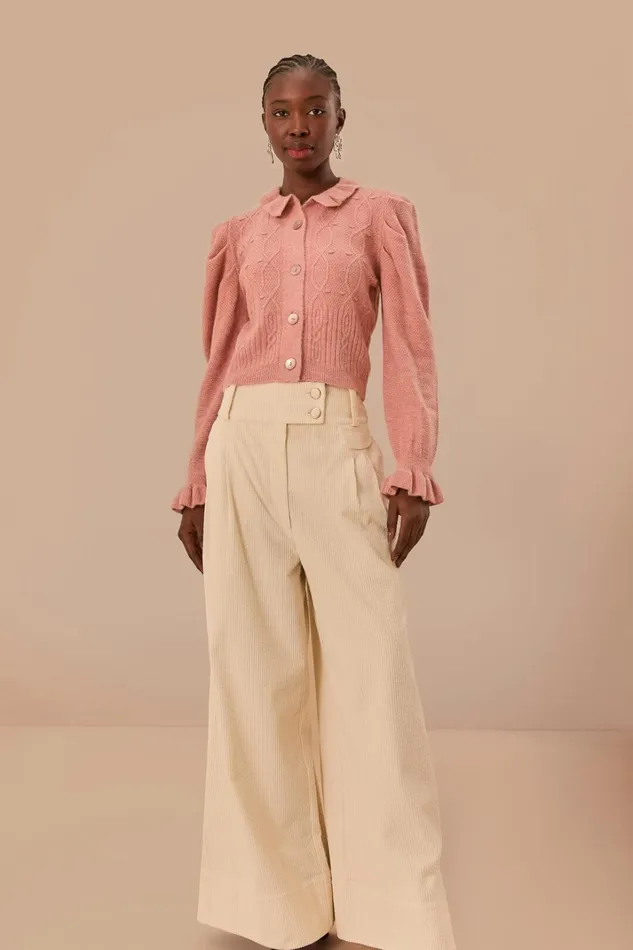 Women OffWhite Double Waistband Pants Offwhite FARM Rio Pants