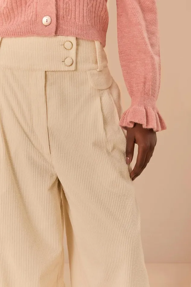 Women OffWhite Double Waistband Pants Offwhite FARM Rio Pants