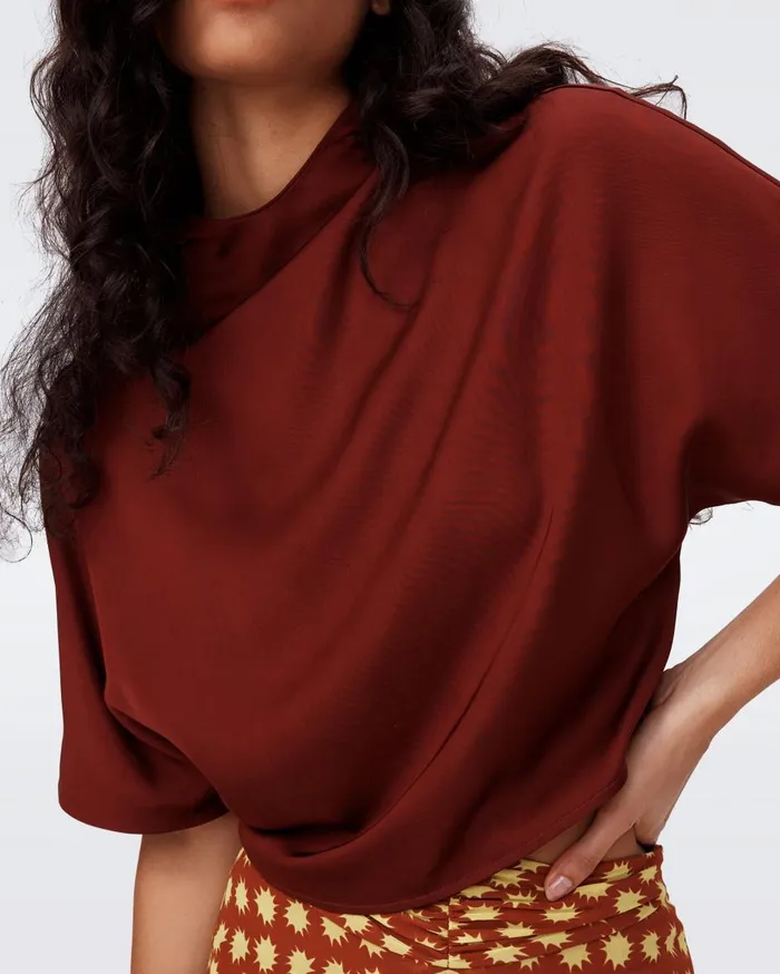 Women Olympia Top Chestnut DVF Tops
