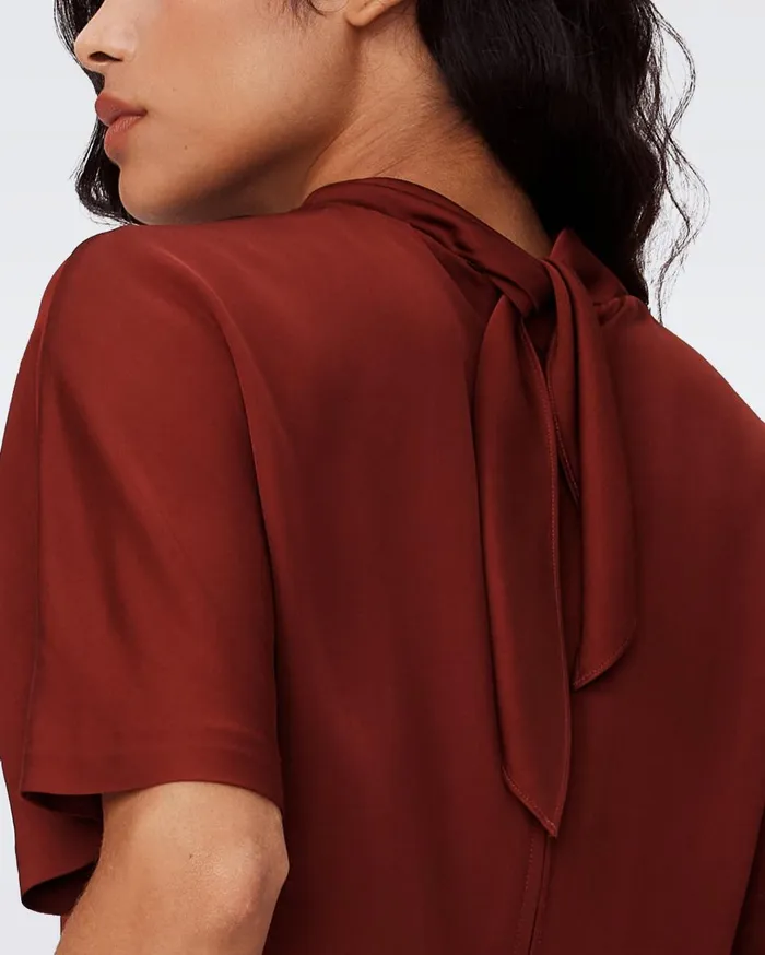 Women Olympia Top Chestnut DVF Tops