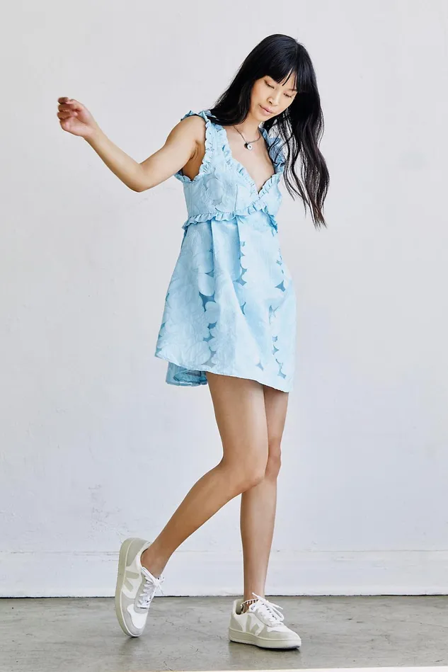 Women Party Dresses Free People Evelyn Party Dress Sky Blue