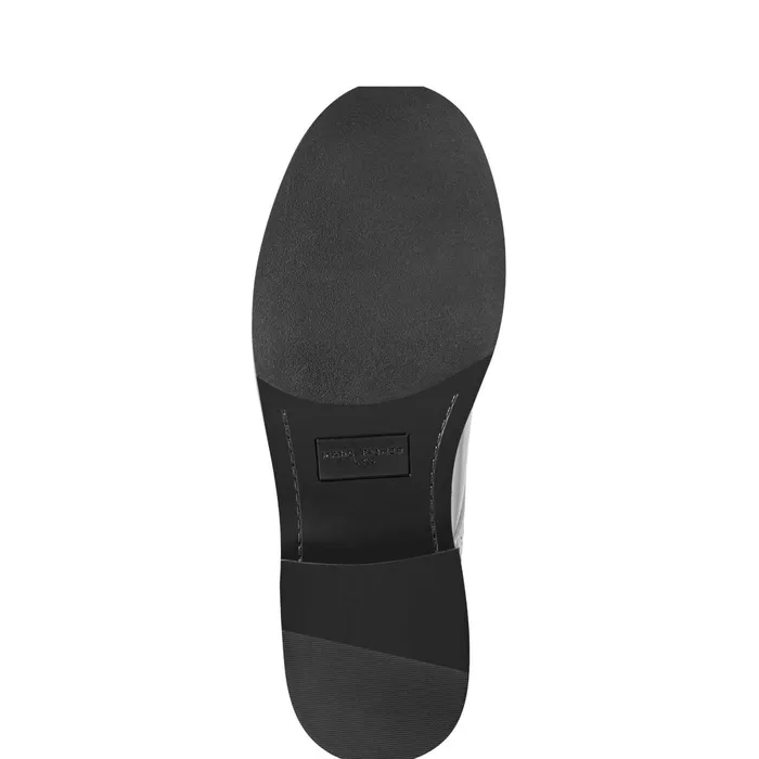 Women Perrie LaceUp Oxford Silver Leather Marc Fisher Loafers and Flats