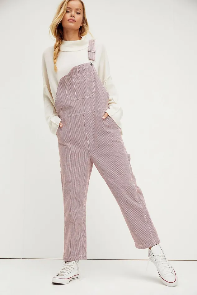 Women Printed Jeans Free People Christina Overalls Cowhide