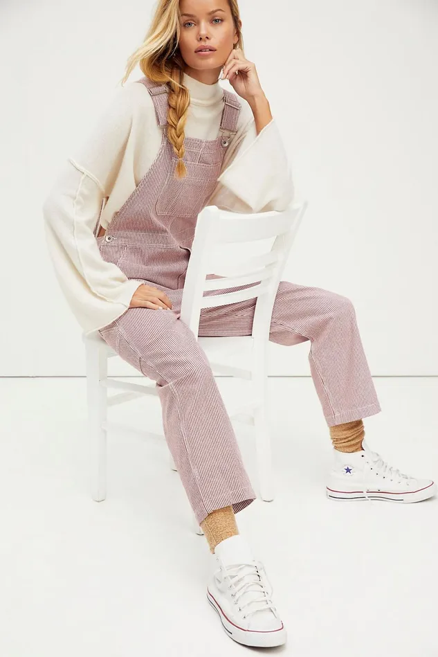 Women Printed Jeans Free People Christina Overalls Cowhide