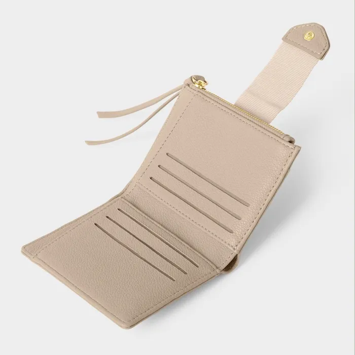 Women Purses and Card Holders Katie Loxton Hallie Purse In Light Taupe 8211 Vegan Leather