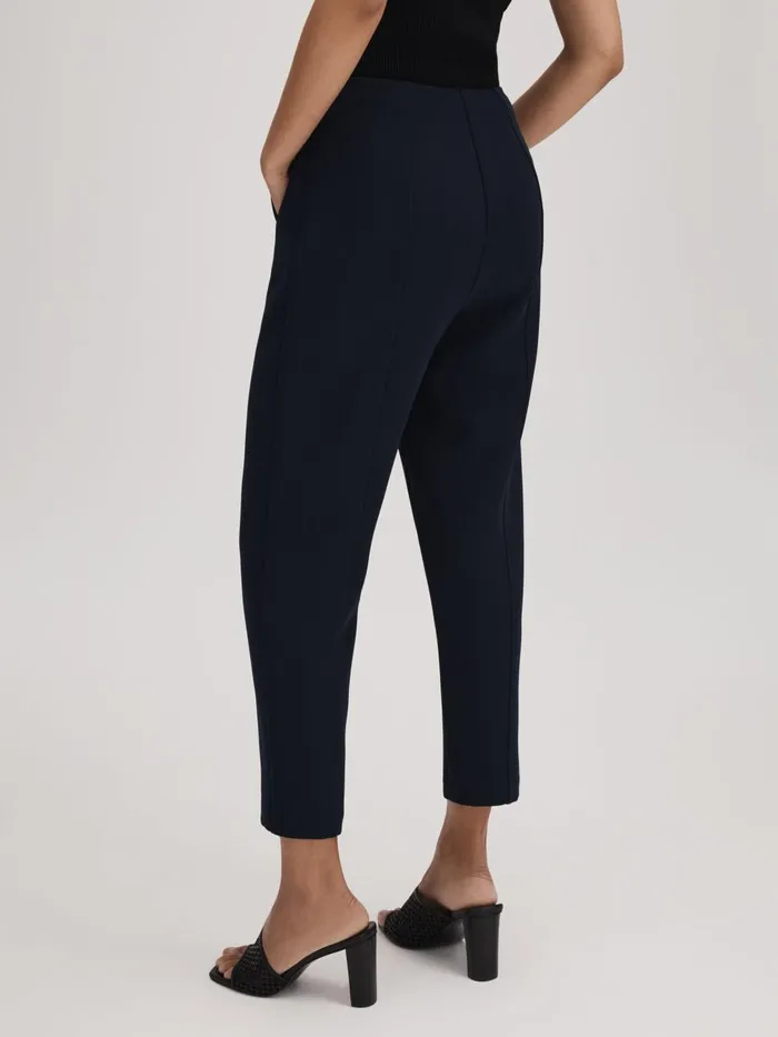 Women Reiss Brands Slim Fit Trousers Navy