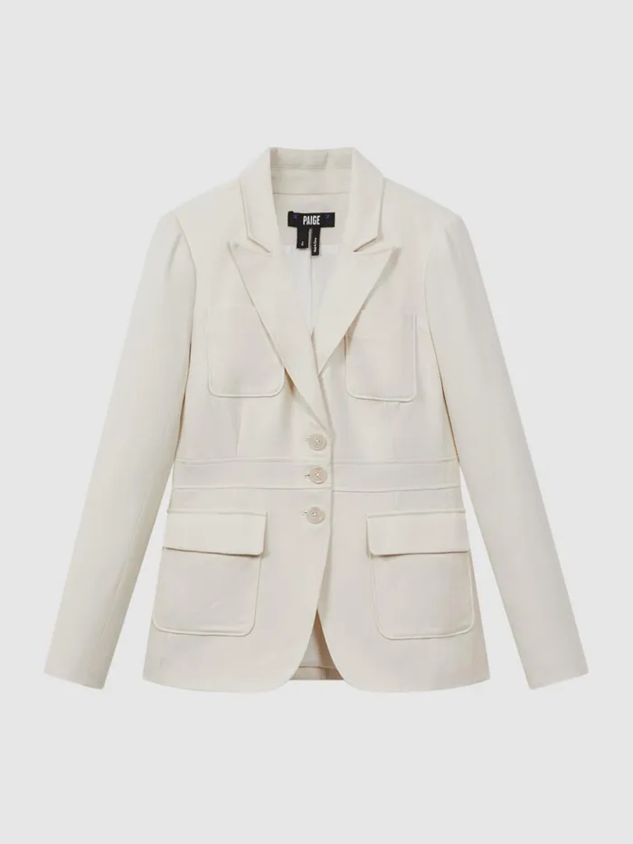 Women Reiss Coats Single Breasted Blazer Ivory