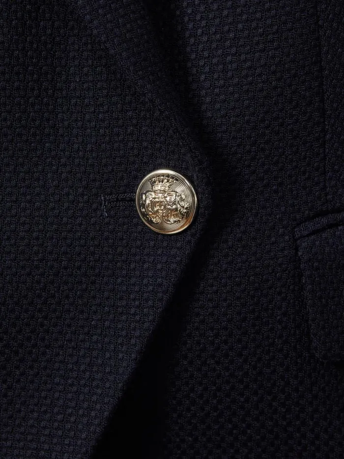 Women Reiss Coats Tally Tailored Fit Textured Double Breasted Blazer Navy