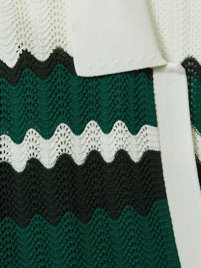 Women Reiss Dresses Malory Knitted Tunic Dress Greenwhite