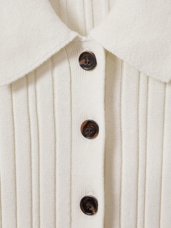 Women Reiss Dresses Quan Ribbed Cotton Mini Dress White