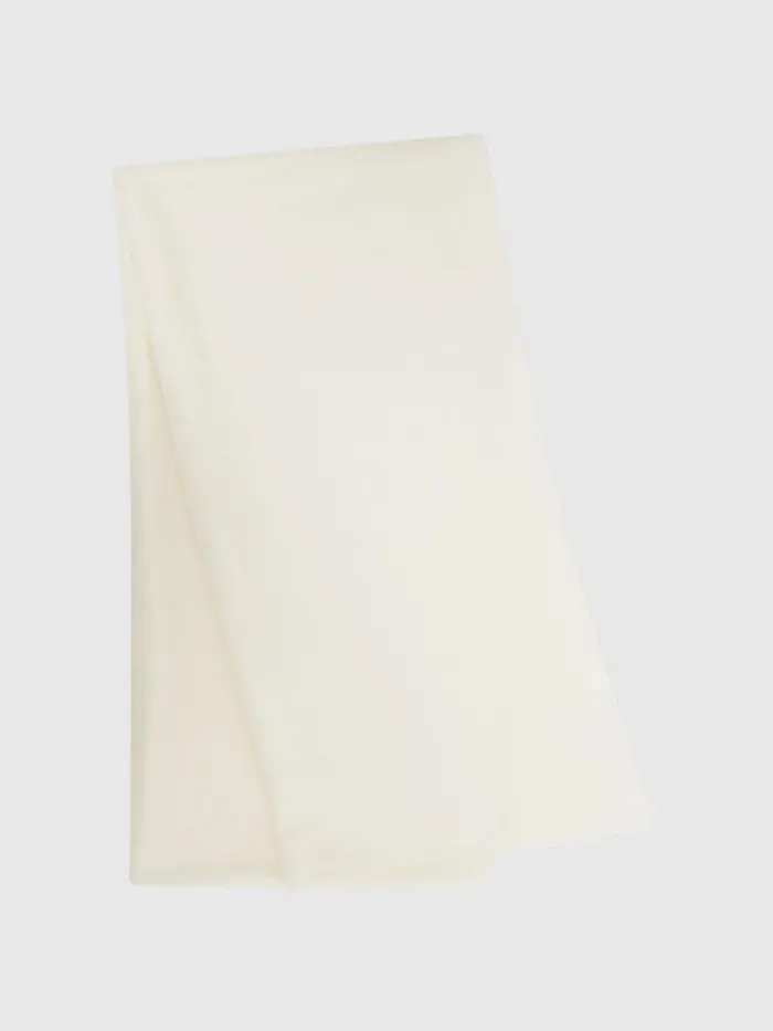 Women Reiss Hats Gloves and Scarves Heidi WoolCashmere Lightweight Scarf Off White