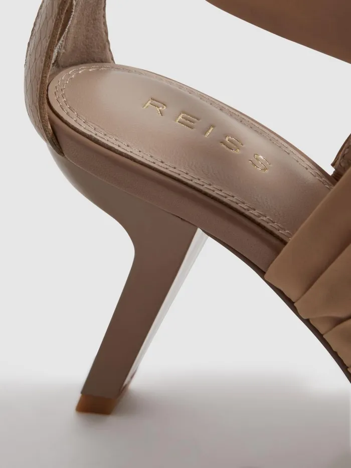 Women Reiss Heels Remi Wrap Front Angled Heels Nude