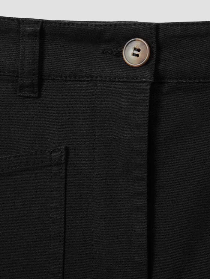 Women Reiss Pants Nova Cotton Blend Barrel Leg Trousers Washed Black