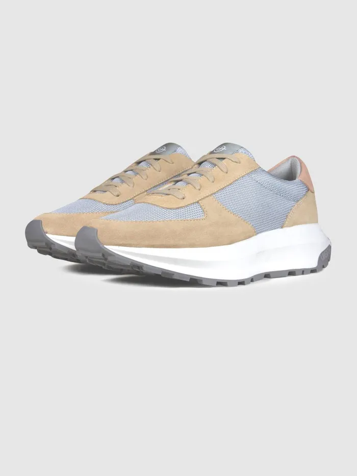 Women Reiss Sneakers Footwear Suede Mesh Trinity Trainers Pinkwhite