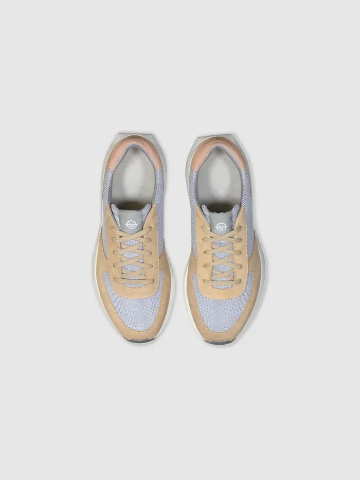 Women Reiss Sneakers Footwear Suede Mesh Trinity Trainers Pinkwhite