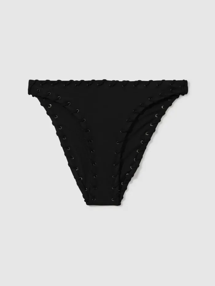Women Reiss Swimwear American Good American Whip Stitch Bikini Bottoms Black