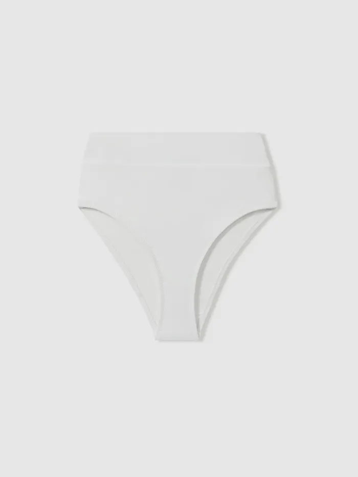 Women Reiss Swimwear Cristina High Rise Bikini Bottoms White