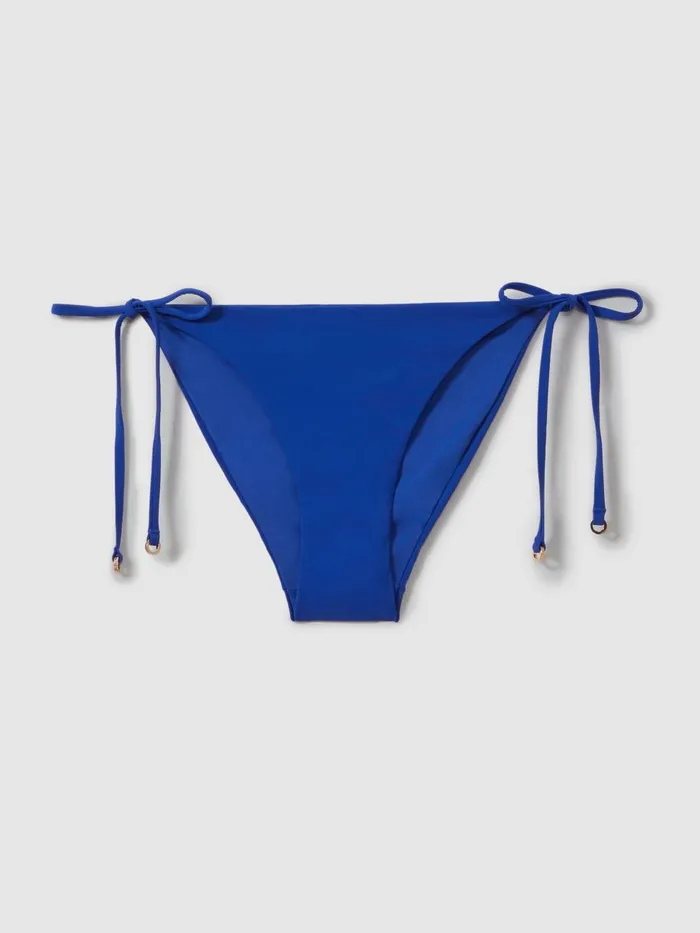 Women Reiss Swimwear Riah Side Tie Bikini Bottoms Cobalt Blue