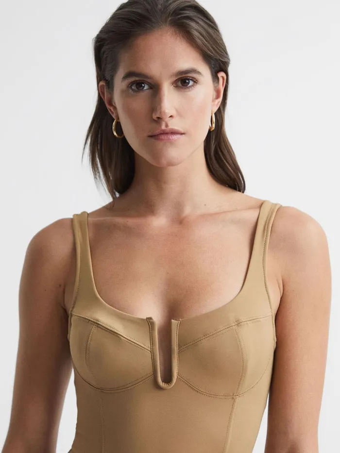 Women Reiss Tops American Good American Corset Bodies Taupe